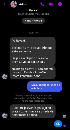 policija n a vrata podijelio