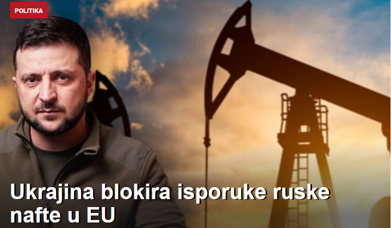 zelenski blokira isporuku plina eu